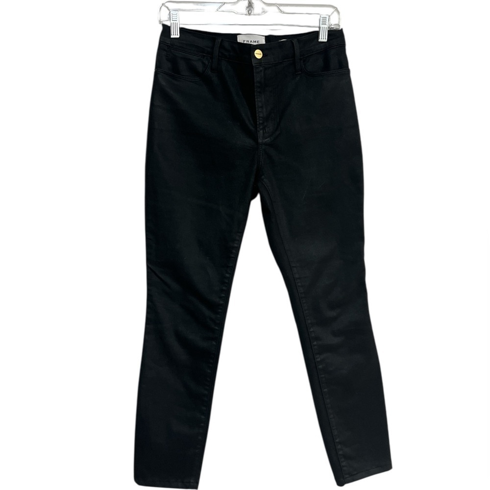 Frame Le High Skinny Black Jeans Size 28 - Picture 7 of 8